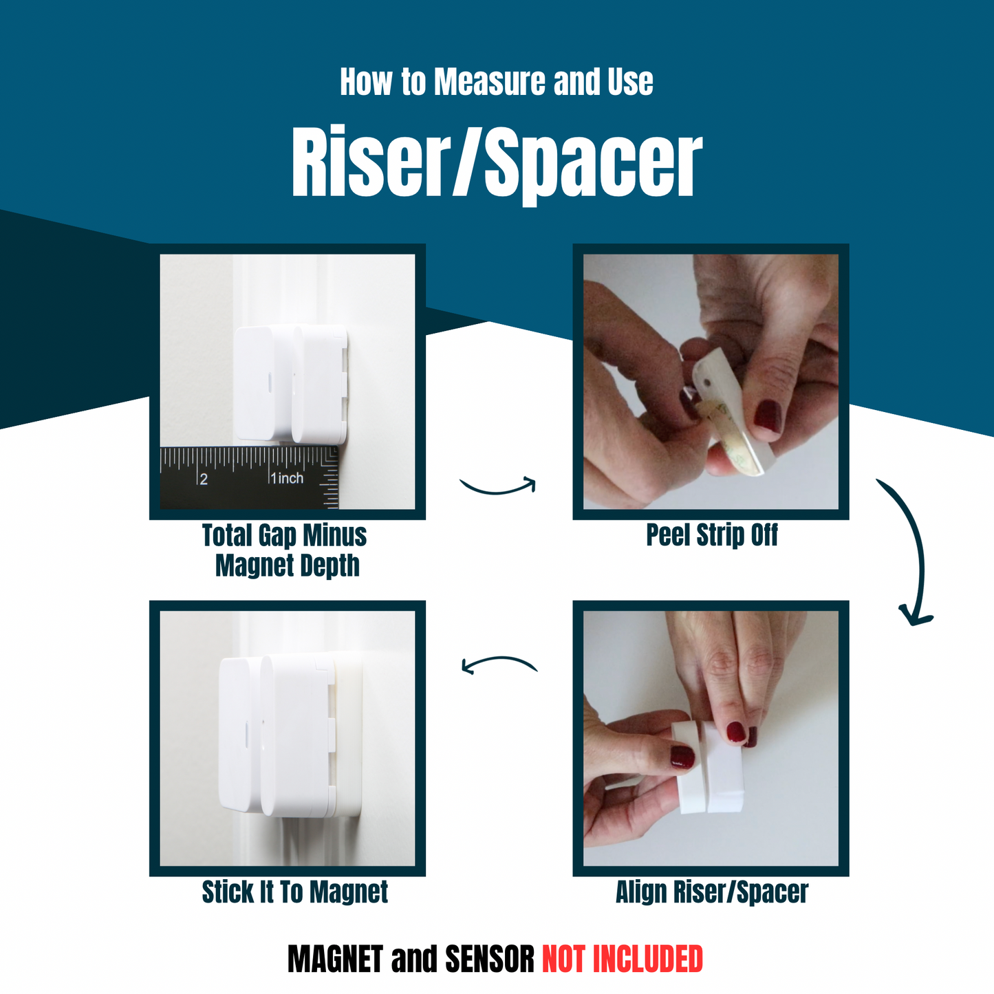 Spacer | Riser Compatible with Simplisafe Contact Sensor