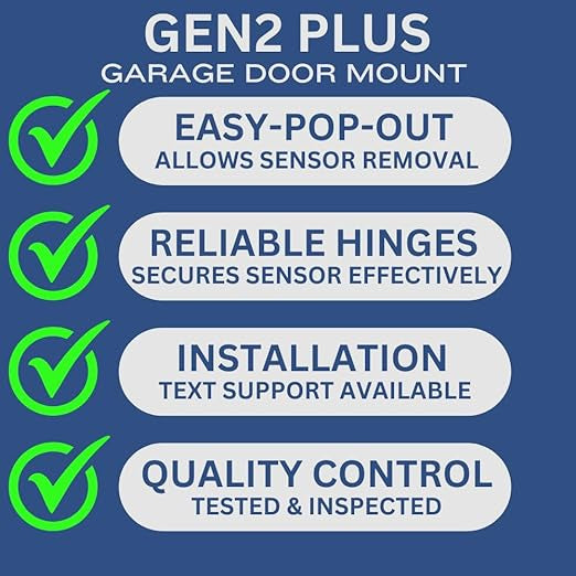 Alarm System Garage Door Mount Compatible with RING Contact Sensor - Easy Installation, Durable Design, 2nd GEN, Enhanced Security, Peace of Mind.