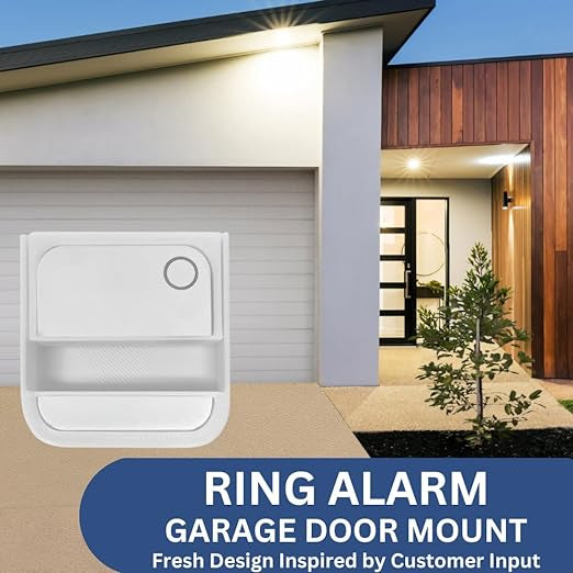 Alarm System Garage Door Mount Compatible with RING Contact Sensor - Easy Installation, Durable Design, 2nd GEN, Enhanced Security, Peace of Mind.